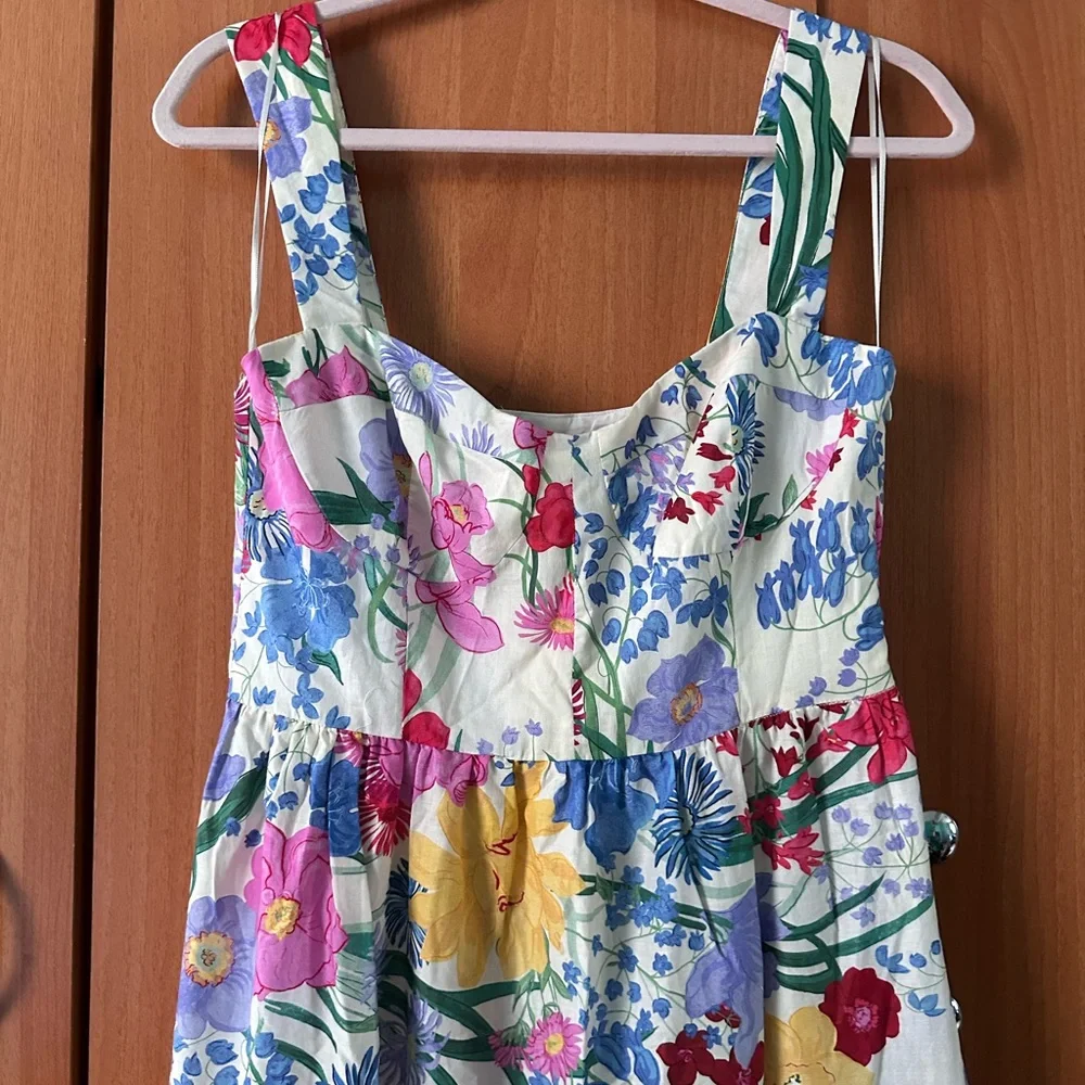 Zara Midi Floral dress size M - Picture 3 of 7